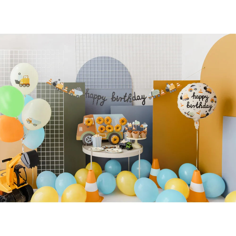 Construction Vehicles Foil Balloon