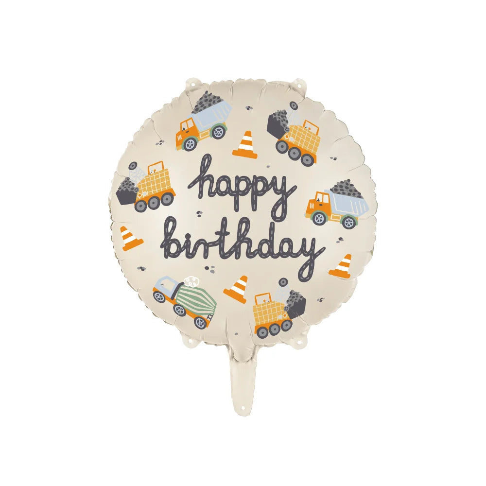 Construction Vehicles Foil Balloon