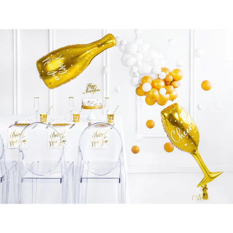 Happy New Year Bottle Shaped Foil Balloon