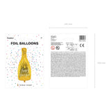 Happy New Year Bottle Shaped Foil Balloon