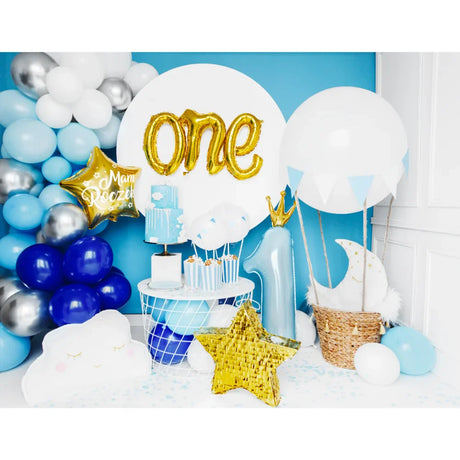 Foil Balloon Number 1 with Gold Crown