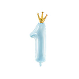 Foil Balloon Number 1 with Gold Crown