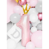 Foil Balloon Number 1 with Gold Crown