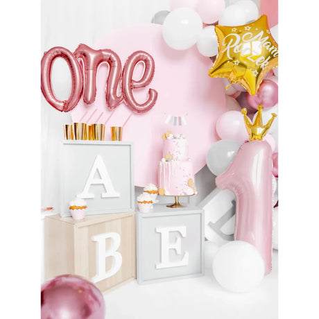 Foil Balloon Number 1 with Gold Crown