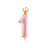 Foil Balloon Number 1 with Gold Crown