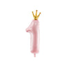 Foil Balloon Number 1 with Gold Crown