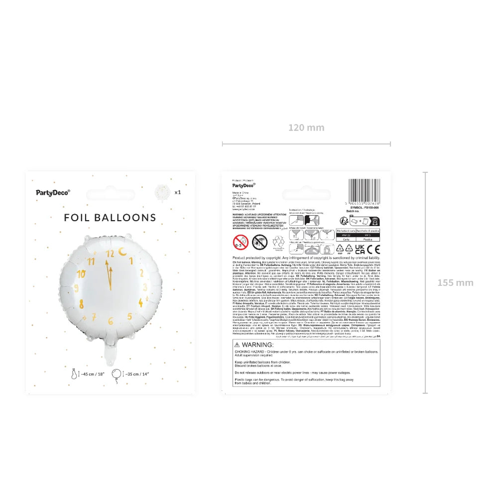 Foil Balloon - Clock 