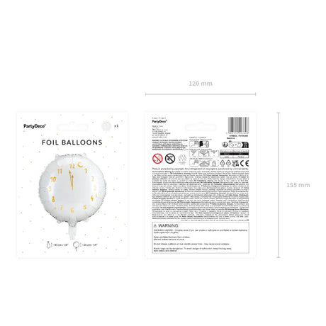 Foil Balloon - Clock 
