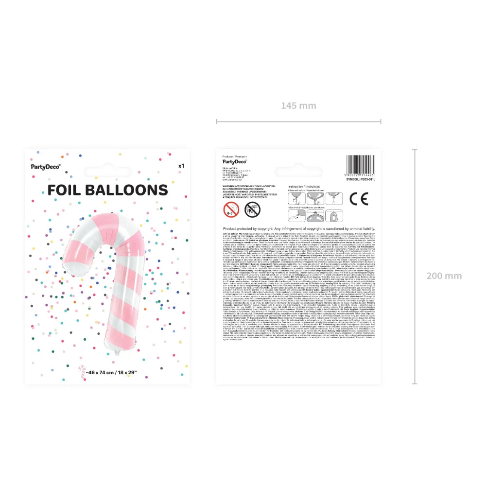 Foil Balloon - Candy Cane