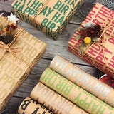 Happy Birthday Kraft Gift Wrapping Paper 50 x 70 Cm Set of 6 Pcs