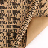 Happy Birthday Kraft Gift Wrapping Paper 50 x 70 Cm Set of 6 Pcs