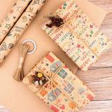 Birthday Party Kraft Gift Wrapping Paper 50 x 70 Cm Set of 6 Pcs
