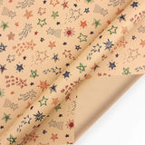 Stars Kraft Gift Wrapping Paper 50 x 70 Cm Set of 6 Pcs