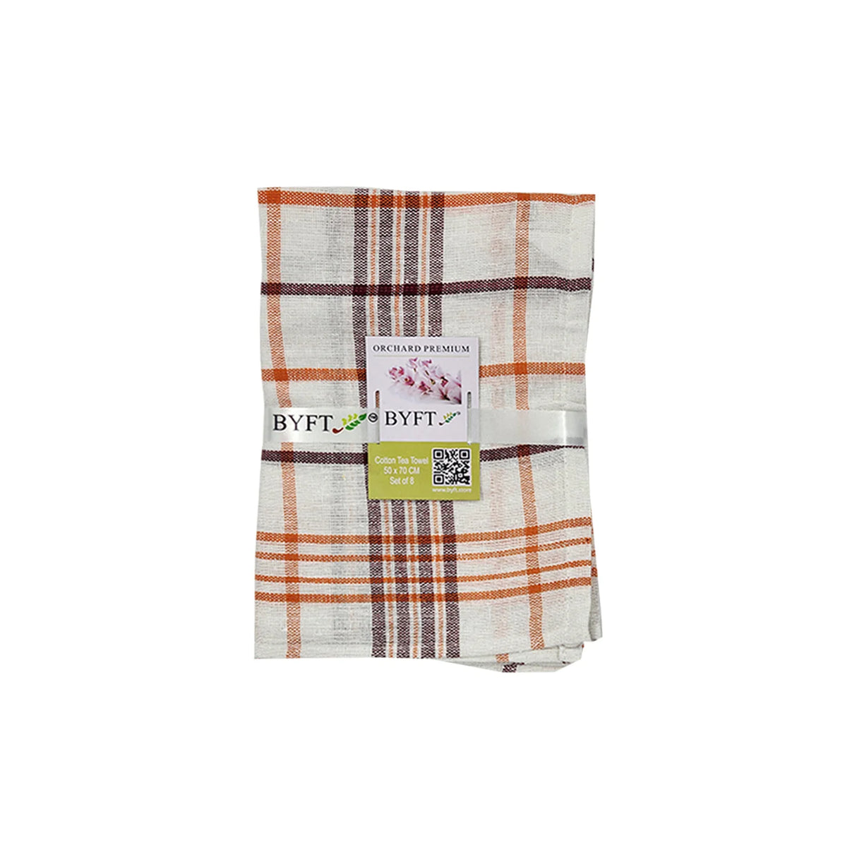 BYFT Orchard Tea Towel - 50 x 70 cm - Pure Cotton Kitchen Towel for Drying, Polishing & Cleaning