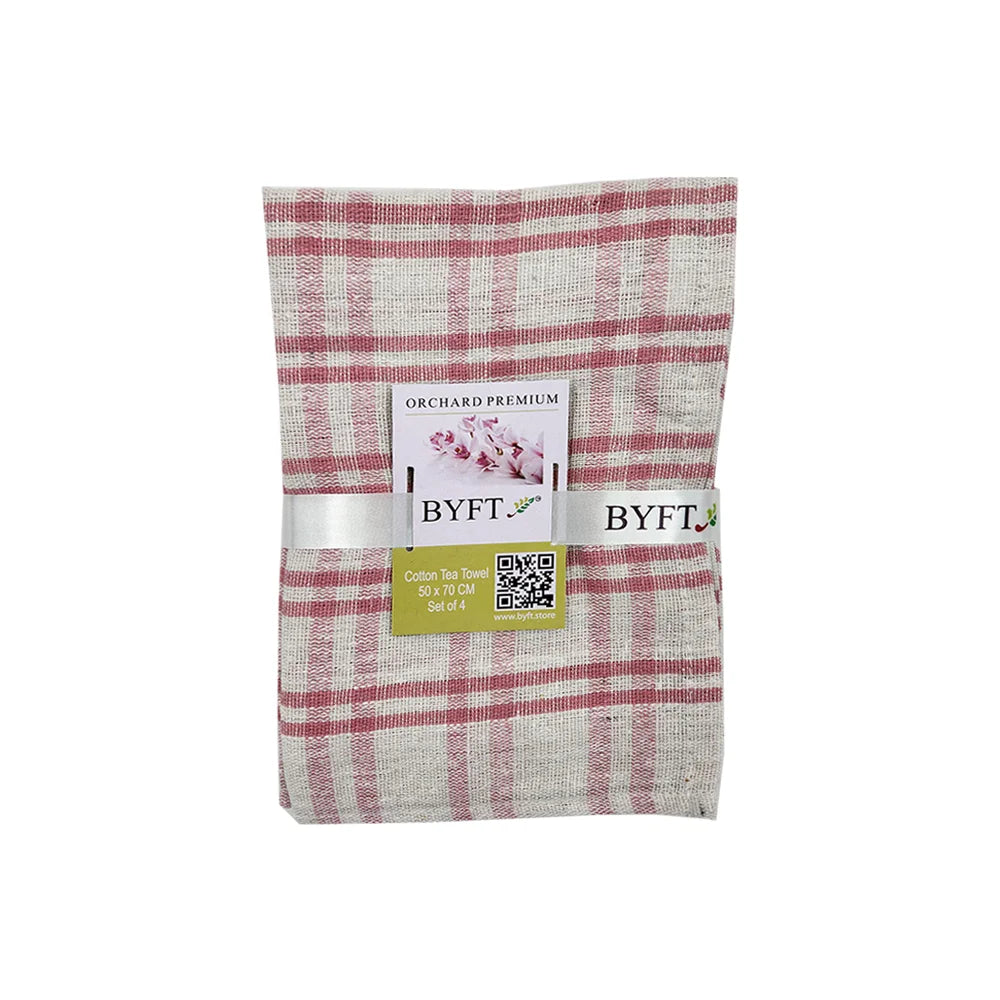 BYFT Orchard Tea Towel - 50 x 70 cm - Pure Cotton Kitchen Towel for Drying, Polishing & Cleaning