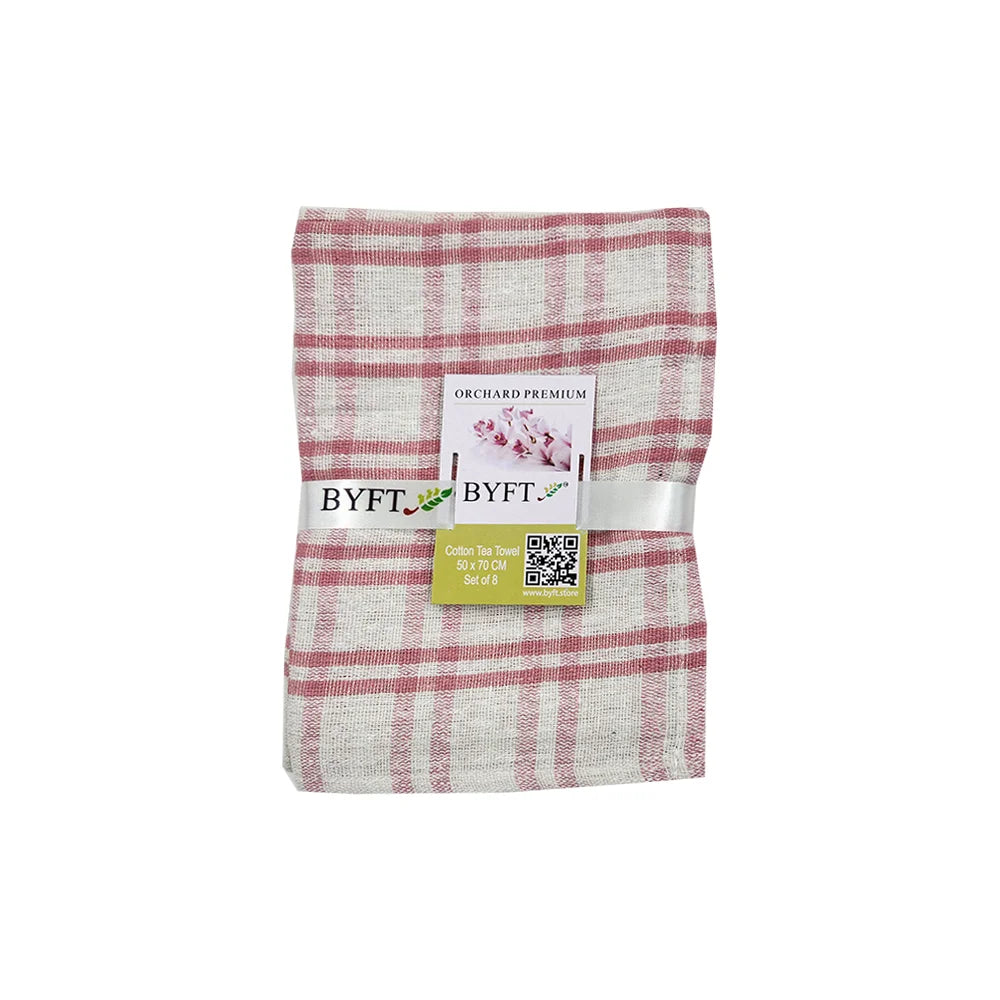 BYFT Orchard Tea Towel - 50 x 70 cm - Pure Cotton Kitchen Towel for Drying, Polishing & Cleaning