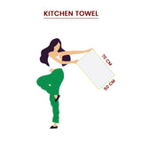 BYFT Orchard Tea Towel - 50 x 70 cm - Pure Cotton Kitchen Towel for Drying, Polishing & Cleaning