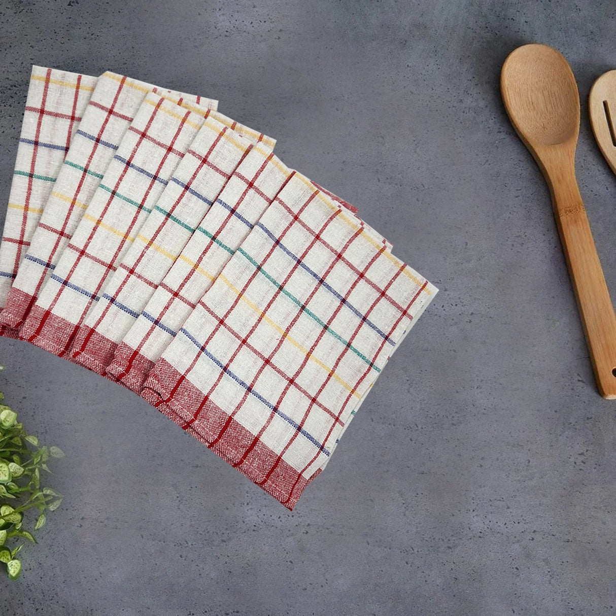 BYFT Orchard Tea Towel - 50 x 70 cm - Pure Cotton Kitchen Towel for Drying, Polishing & Cleaning