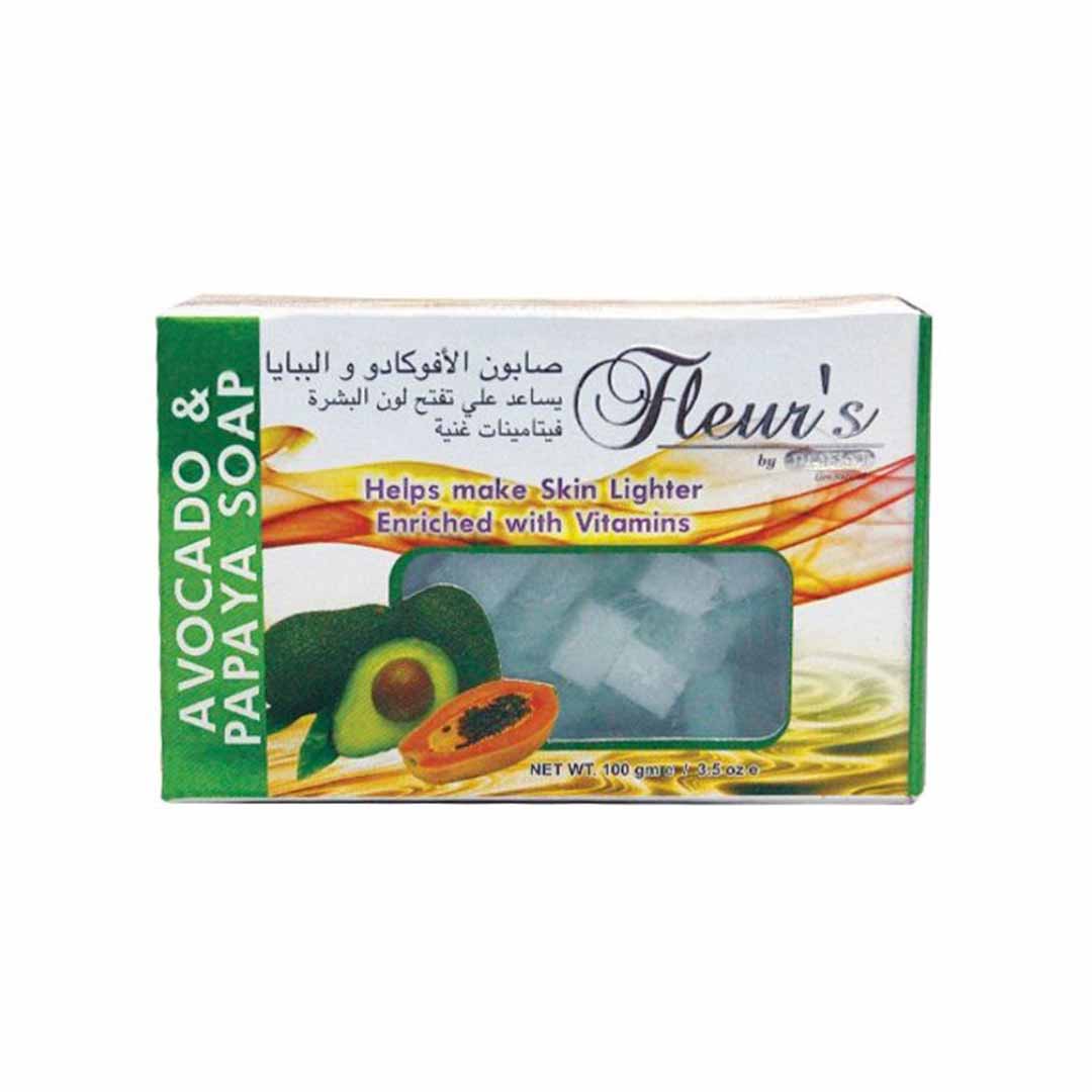 Hemani Fleurs Transparent Avacado & Papaya Soap 100gm