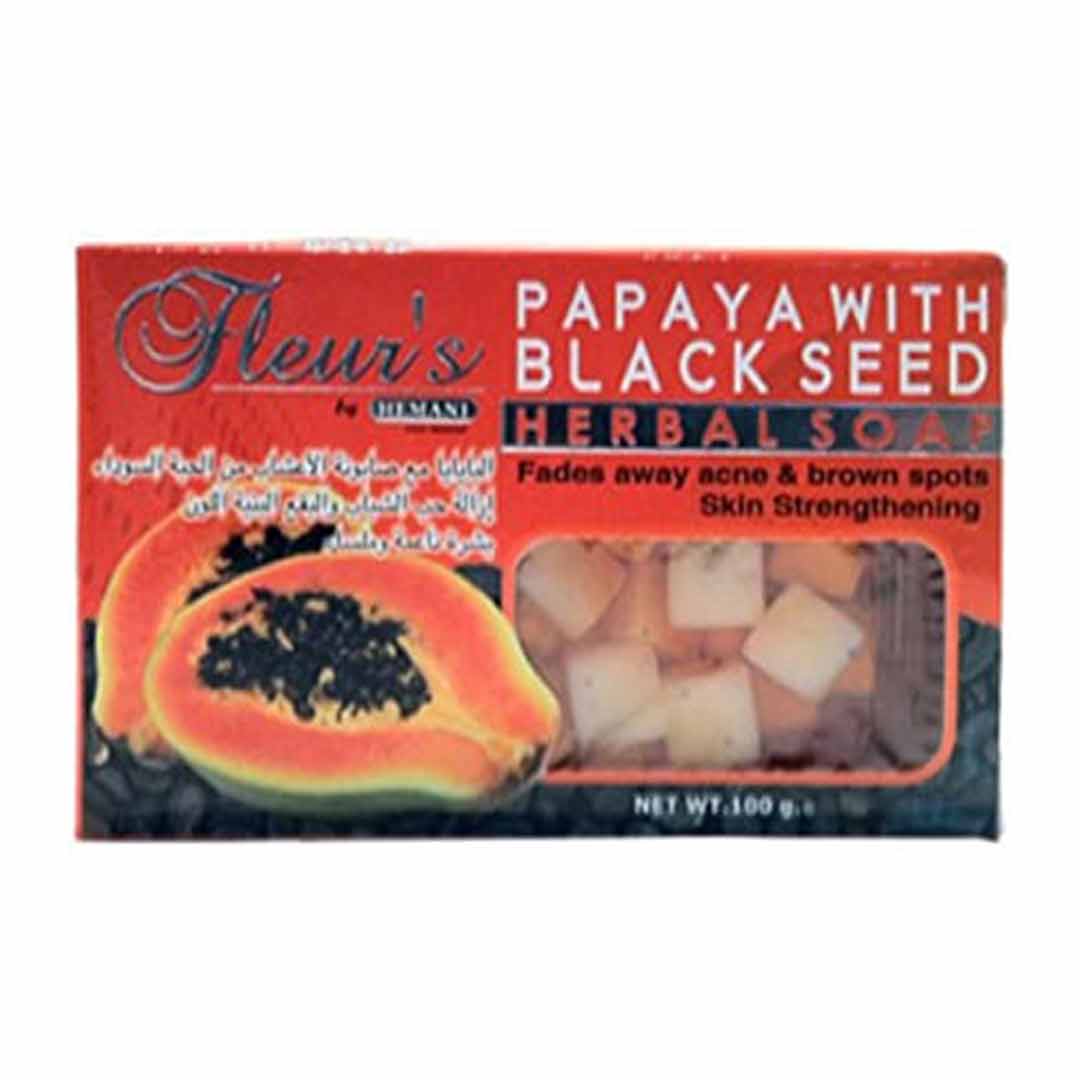 Hemani Fleurs Transparent Blackseed & Papaya Soap 100gm