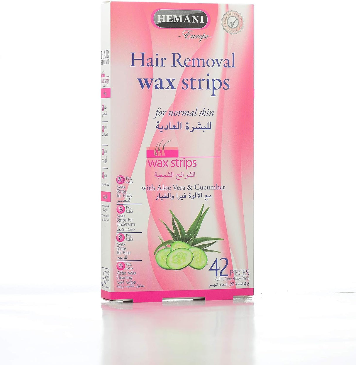 Hemani Hair Removing Strips With Cucumber & Aloe