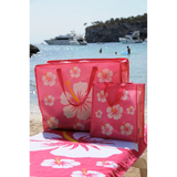 BYFT021064 Freds Pink Hibiscus Flower Beach Towel Velour Set of 01 B.webp