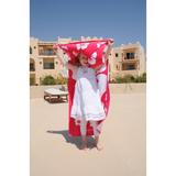 BYFT021064 Freds Pink Hibiscus Flower Beach Towel Velour Set of 01 C.webp