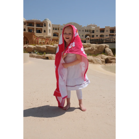 BYFT021064 Freds Pink Hibiscus Flower Beach Towel Velour Set of 01 D.webp
