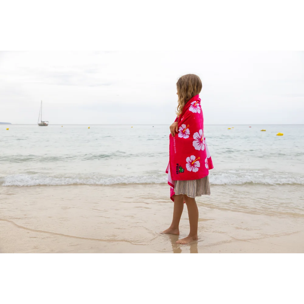 BYFT021064 Freds Pink Hibiscus Flower Beach Towel Velour Set of 01 N.webp