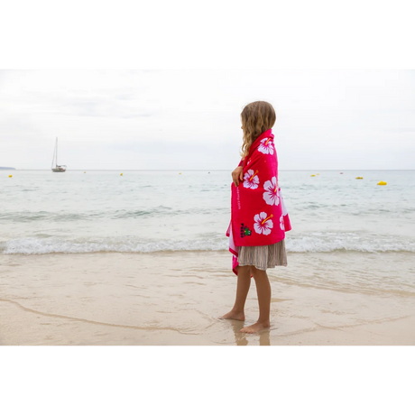 BYFT021064 Freds Pink Hibiscus Flower Beach Towel Velour Set of 01 N.webp