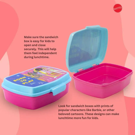 Disney Funny Sandwich Box Barbie BB22 390 Ml
