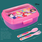 Disney Funny Sandwich Box with Cutlury Princess Bright & Bold 390 Ml