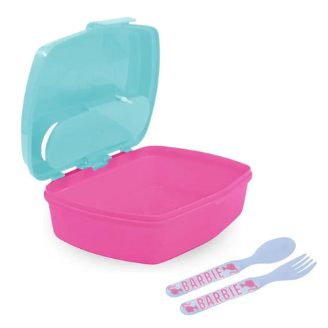Disney Funny Sandwich Box with Cutlury Barbie BB22 390 Ml