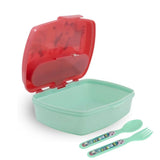 Disney Funny Sandwich Box with Cutlury Minnie Mouse Being More Minnie 390 Ml