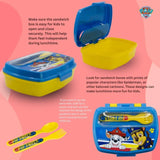 Disney Funny Sandwich Box with Cutlury Paw Patrol Pup Power 390 Ml
