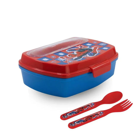 Disney Funny Sandwich Box with Cutlury Spiderman Arachnid Grid 390 Ml