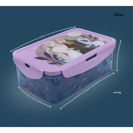 Disney Rectangular Food Container Frozen Trust The Journey 1190 Ml