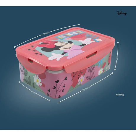 Disney Rectangular Food Container Minnie Mouse Being More Minnie 1190 Ml