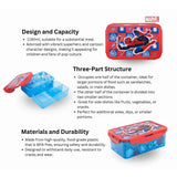 Disney Rectangular Food Container Spiderman Arachind Grid 1190 Ml