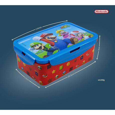 Disney Rectangular Food Container Super Mario 1190 Ml