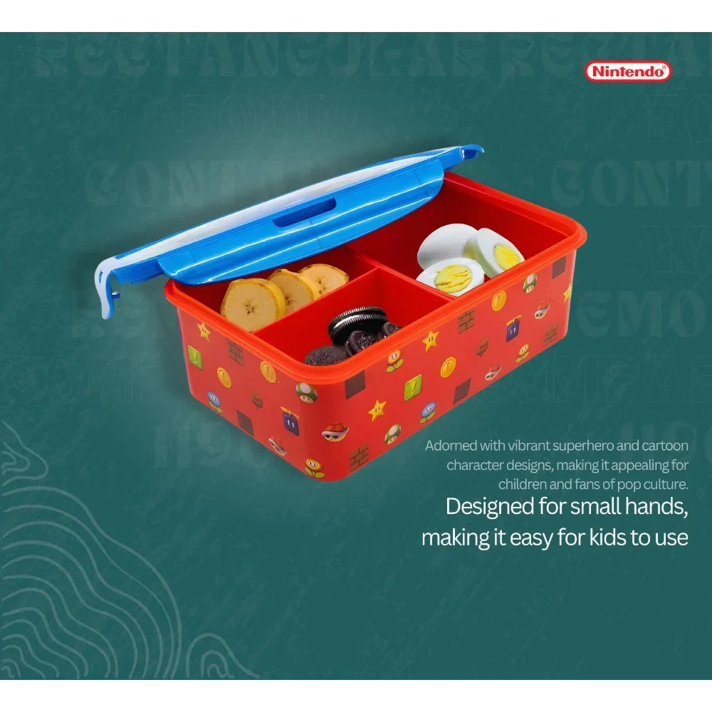 Disney Rectangular Food Container Super Mario 1190 Ml