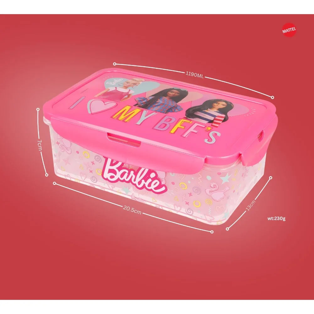 Disney Rectangular Food Container Barbie BB22 1190 Ml