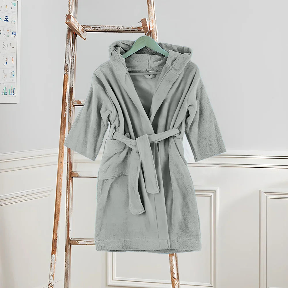 BYFT Daffodil 06 Year Kids Hooded Bathrobe Luxury Cotton Soft, Absorbent, Quick-Dry