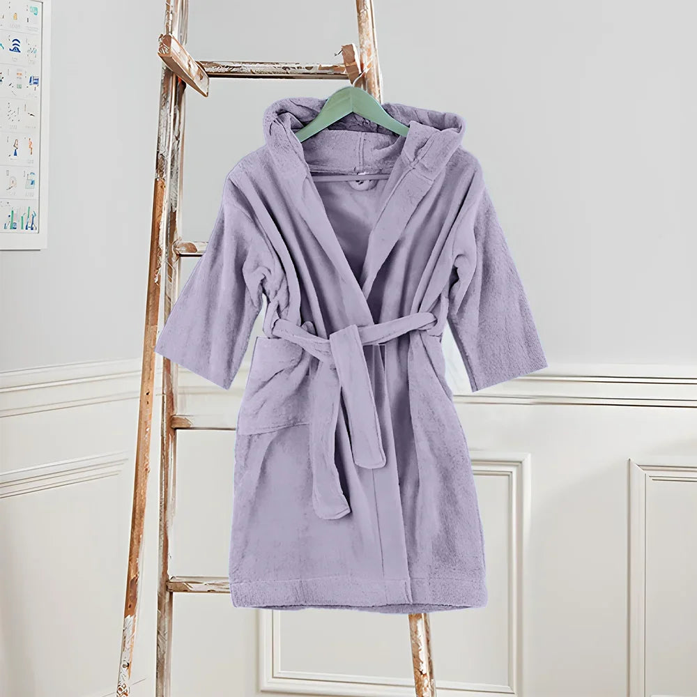 BYFT Daffodil 06 Year Kids Hooded Bathrobe Luxury Cotton Soft, Absorbent, Quick-Dry