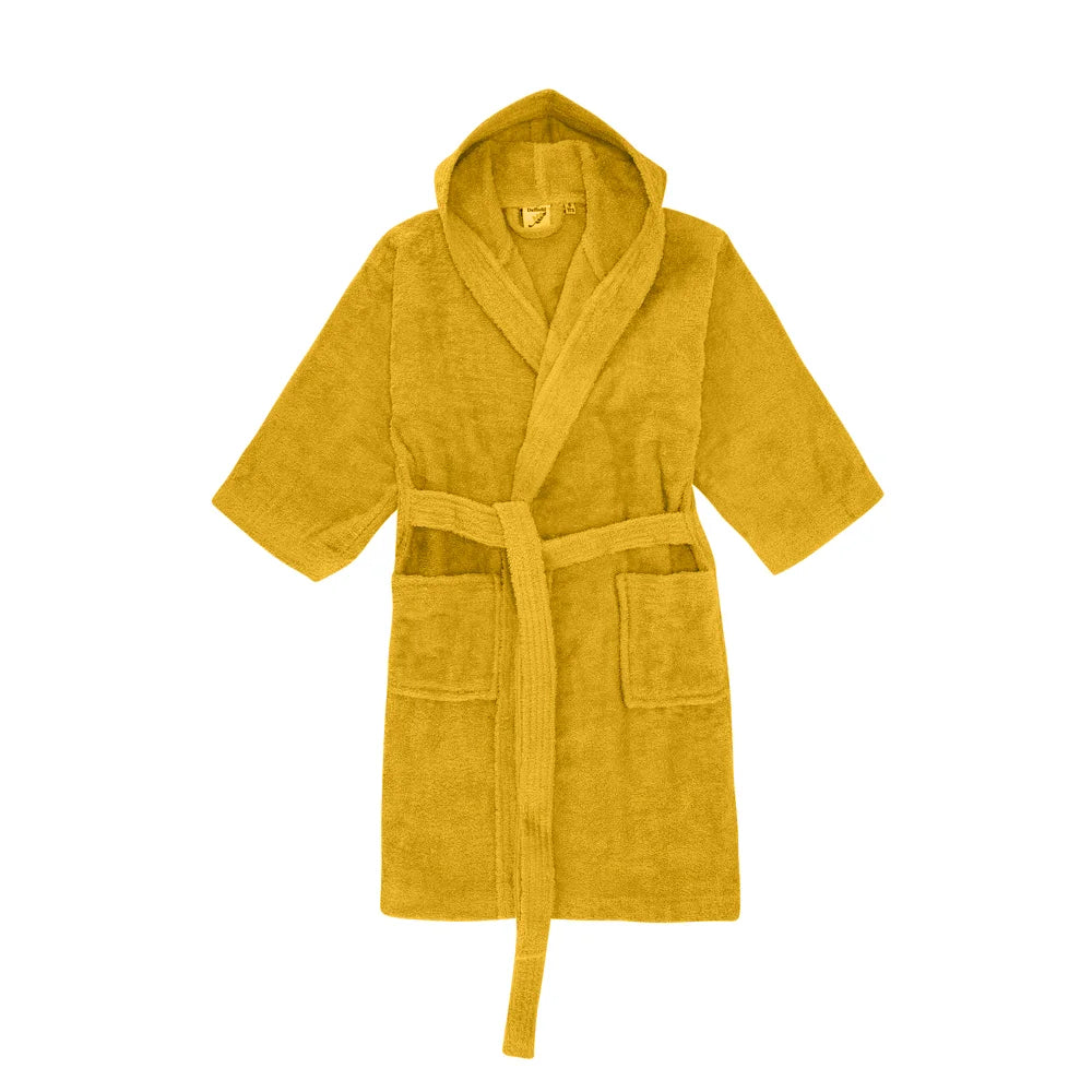 BYFT Daffodil 06 Year Kids Hooded Bathrobe Luxury Cotton Soft, Absorbent, Quick-Dry