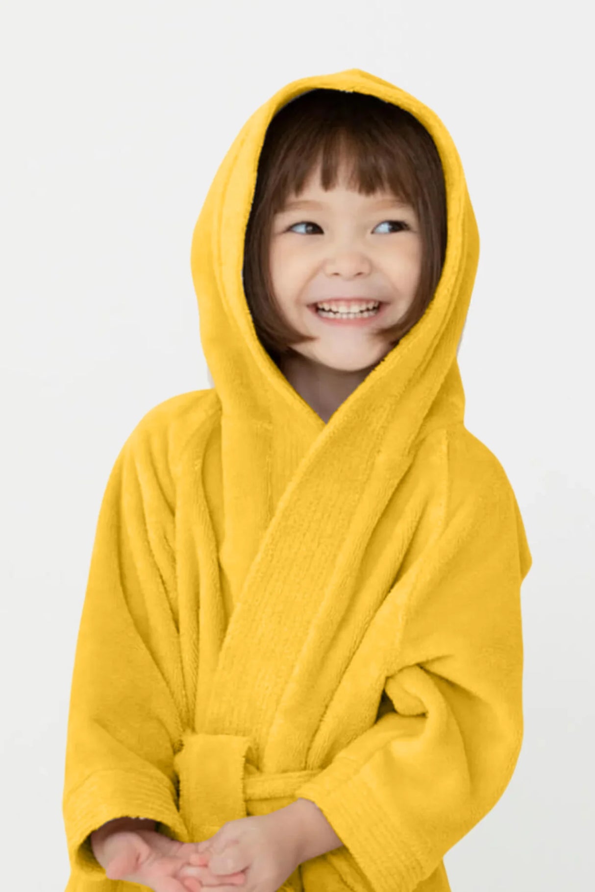 BYFT Daffodil 06 Year Kids Hooded Bathrobe Luxury Cotton Soft, Absorbent, Quick-Dry