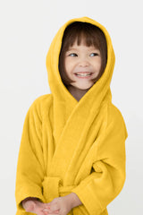 BYFT Daffodil 06 Year Kids Hooded Bathrobe Luxury Cotton Soft, Absorbent, Quick-Dry