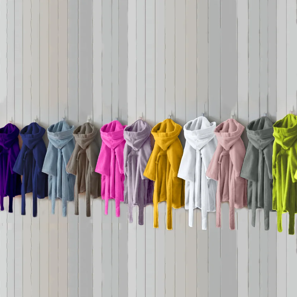 BYFT Daffodil 06 Year Kids Hooded Bathrobe Luxury Cotton Soft, Absorbent, Quick-Dry
