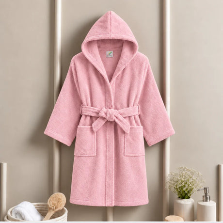 BYFT Daffodil Kids Hooded Bathrobe Luxury Cotton Soft, Absorbent, Quick-Dry