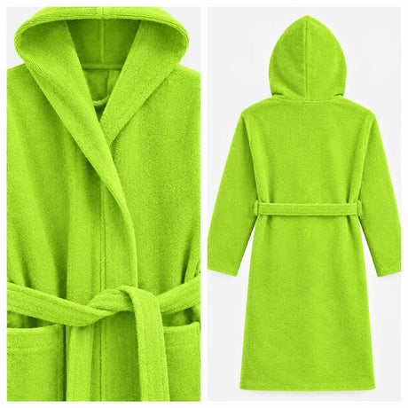 BYFT Daffodil Kids Hooded Bathrobe Luxury Cotton Soft, Absorbent, Quick-Dry